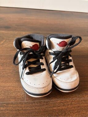 Nike Air Jordan Kids White and Black High-Top Sneakers